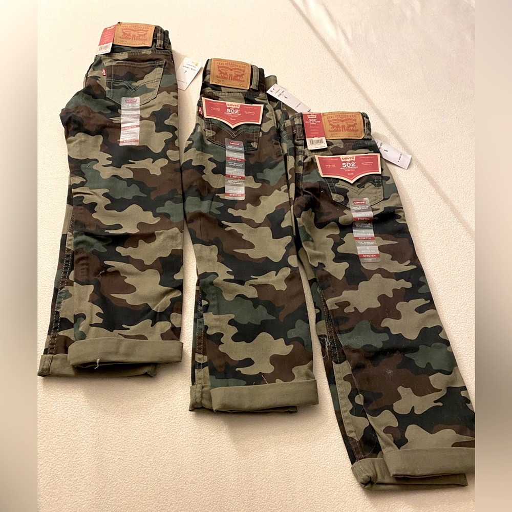 Kids Levi’s 502 jeans, camo regular stretch